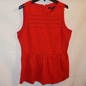 Madewell silk top red boho